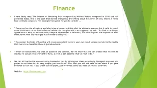 finance