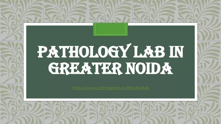 pathology lab in greater noida