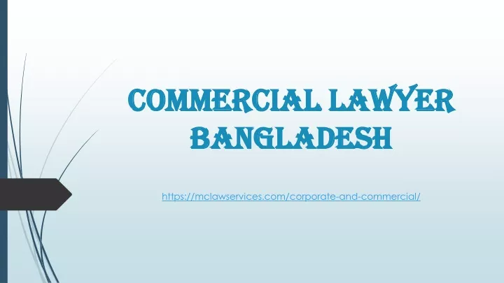 commercial lawyer bangladesh
