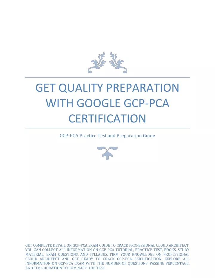 get quality preparation with google