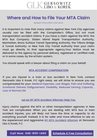 where and how to file your mta claim fighting