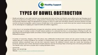 types of bowel obstruction