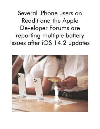 several iphone users on reddit and the apple