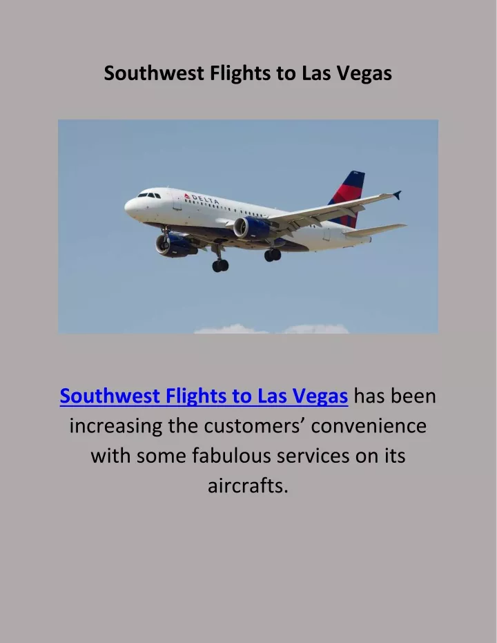 southwest flights to las vegas