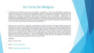 un curso de milagros