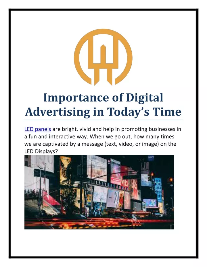 importance of digital advertising in today s time