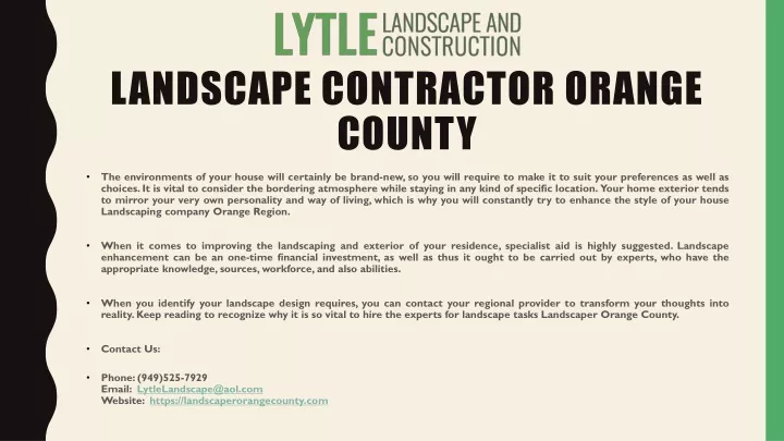 landscape contractor orange county