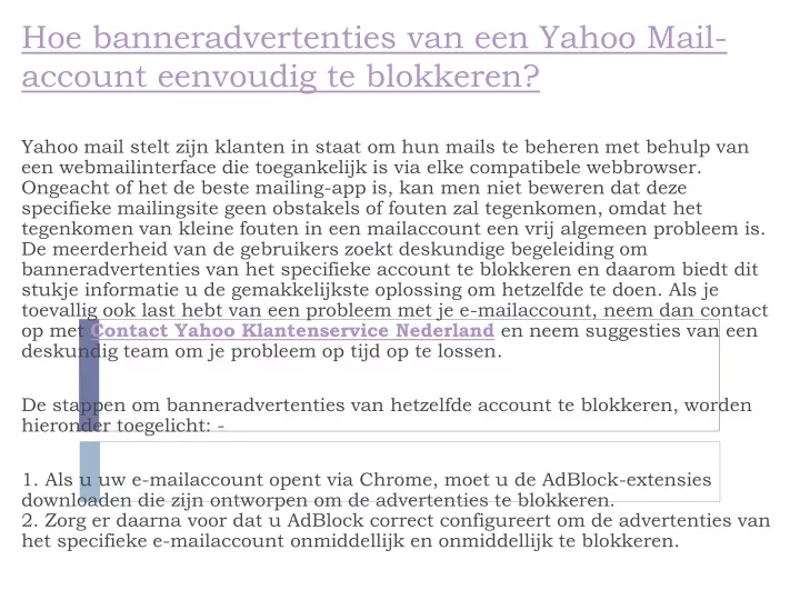 hoe banneradvertenties van een yahoo mail account eenvoudig te blokkeren