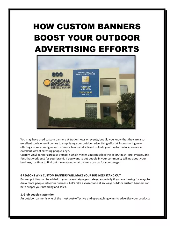 how custom banners boost your outdoor advertising