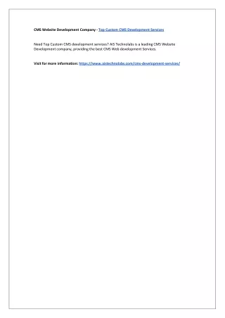 cms website development company top custom