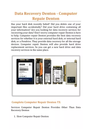 data recovery denton computer repaie denton