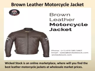 brown leather motorcycle jacket