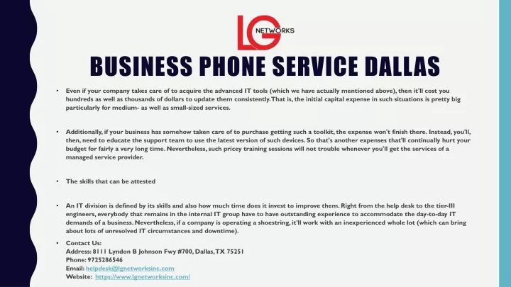 business phone service dallas