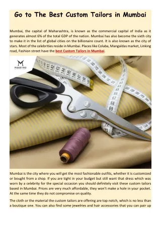 go to the best custom tailors in mumbai