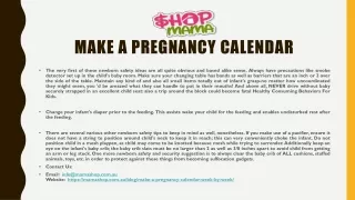 make a pregnancy calendar