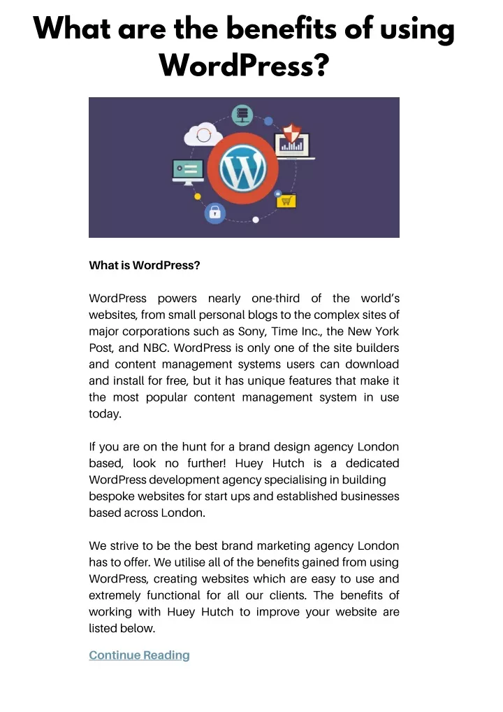 what are the benefits of using wordpress