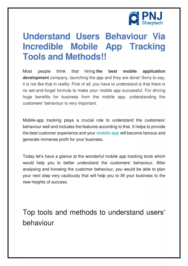 understand users behaviour via incredible mobile