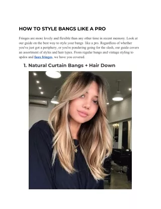 how to style bangs like a pro