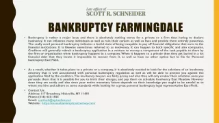 bankruptcy farmingdale