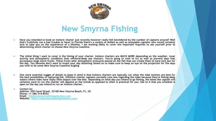 new smyrna fishing