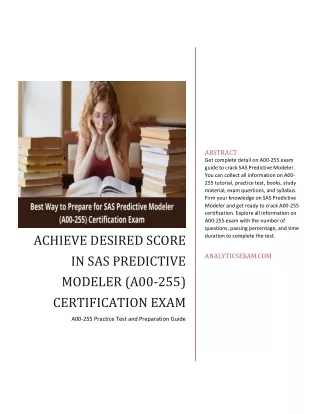 abstract get complete detail on a00 255 exam