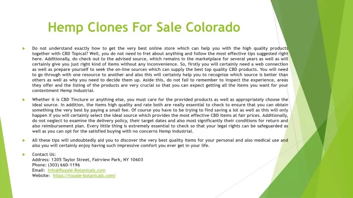 hemp clones for sale colorado