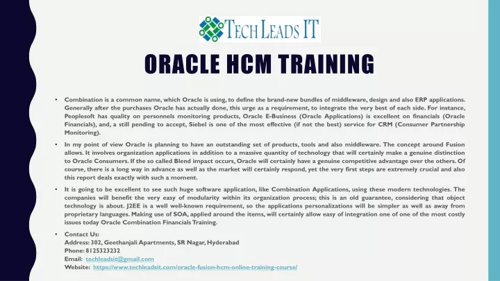 oracle hcm training