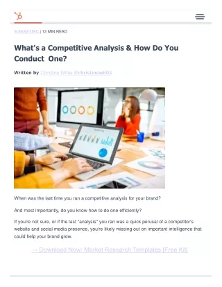 What's a Competitive Analysis & How Do You Conduct One?