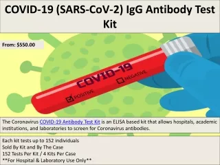 COVID-19 Antibody Test kit For Labs And Laboratories