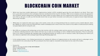 blockchain coin market