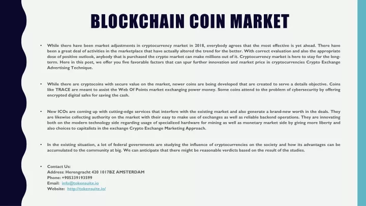blockchain coin market