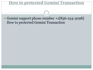 how to protected gemini transaction
