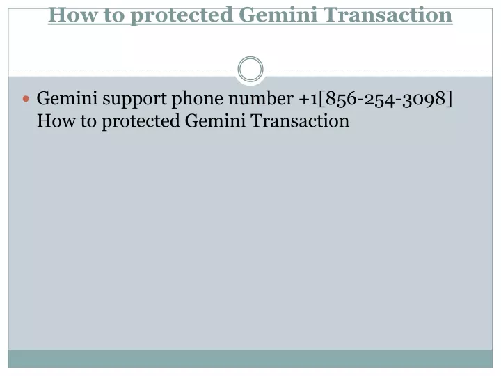 how to protected gemini transaction