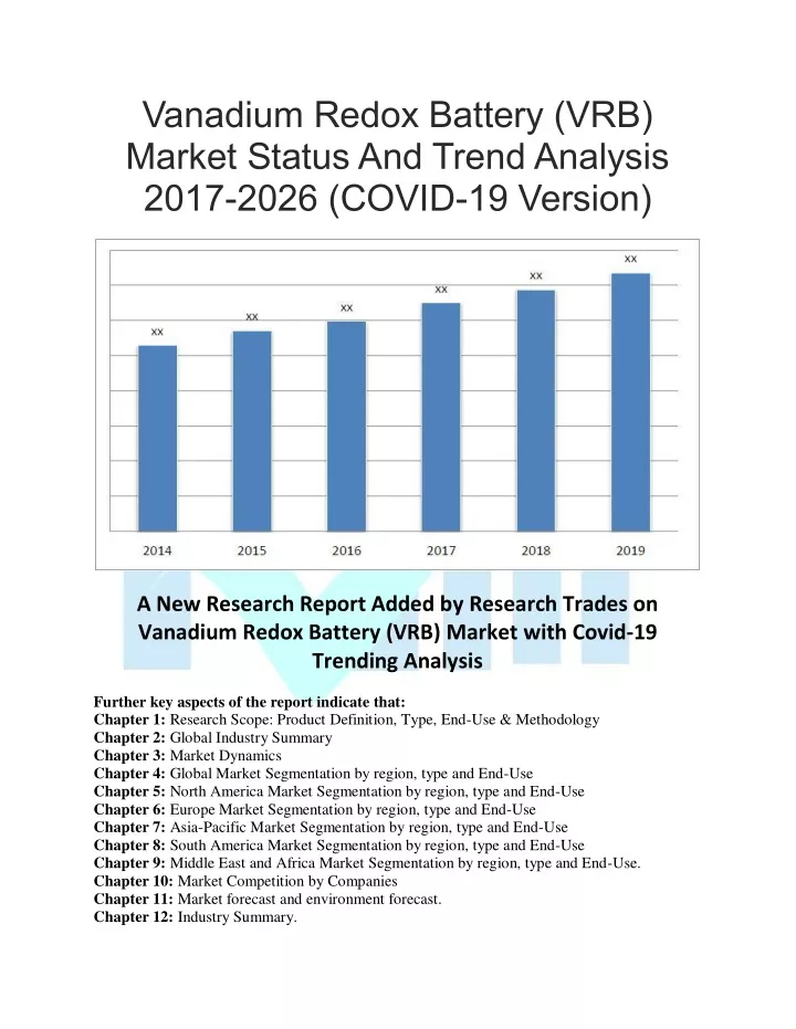 vanadium redox battery vrb market status