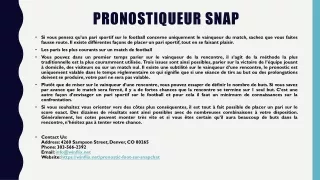 pronostiqueur snap