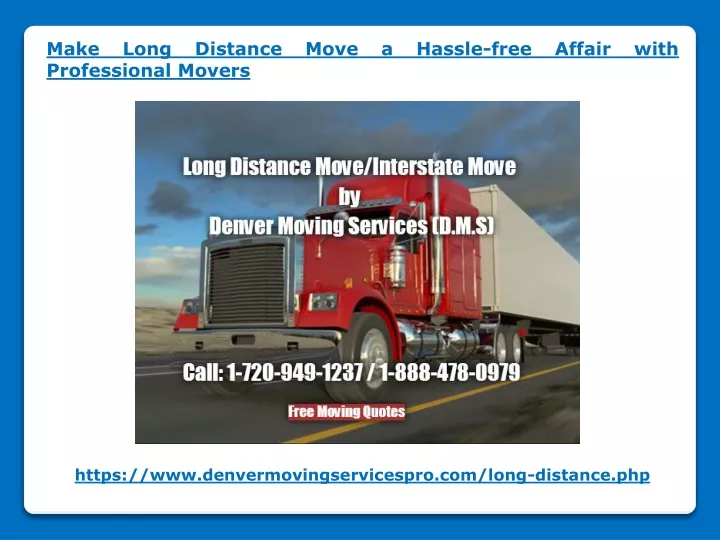 make long distance move a hassle free affair with