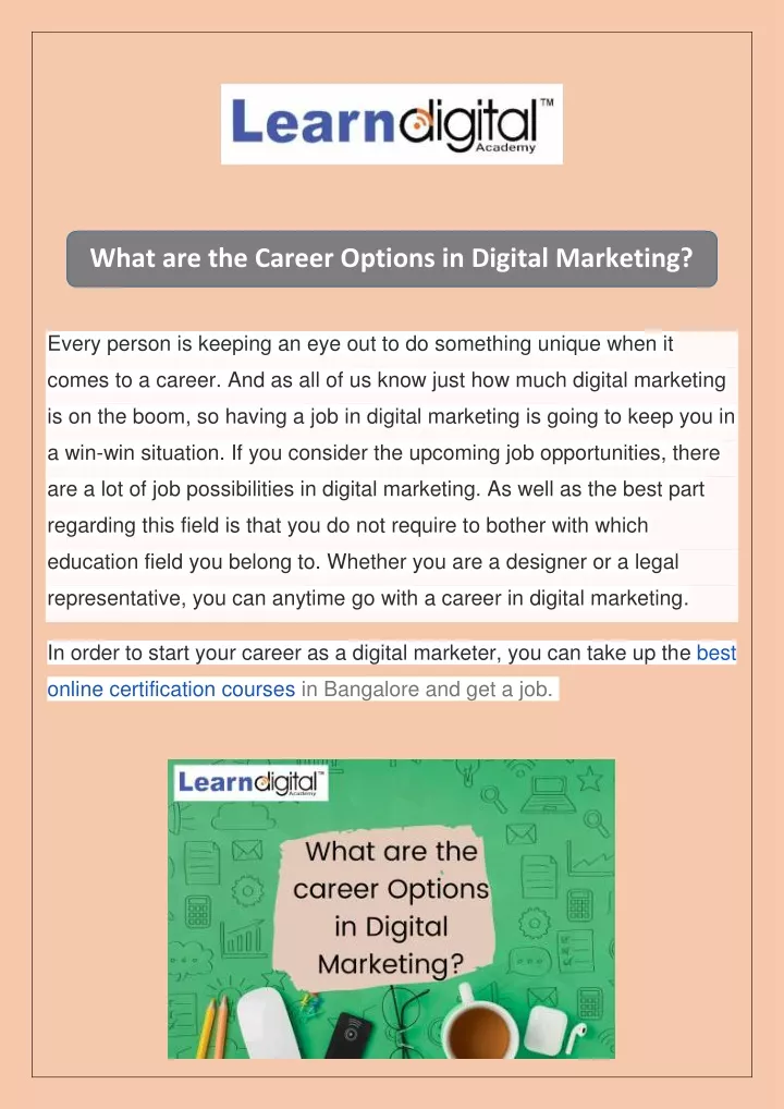 what are the career options in digital marketing