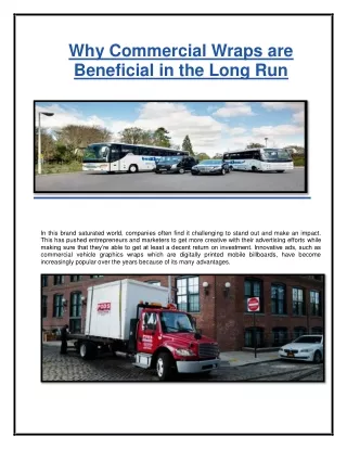 why commercial wraps are beneficial in the long