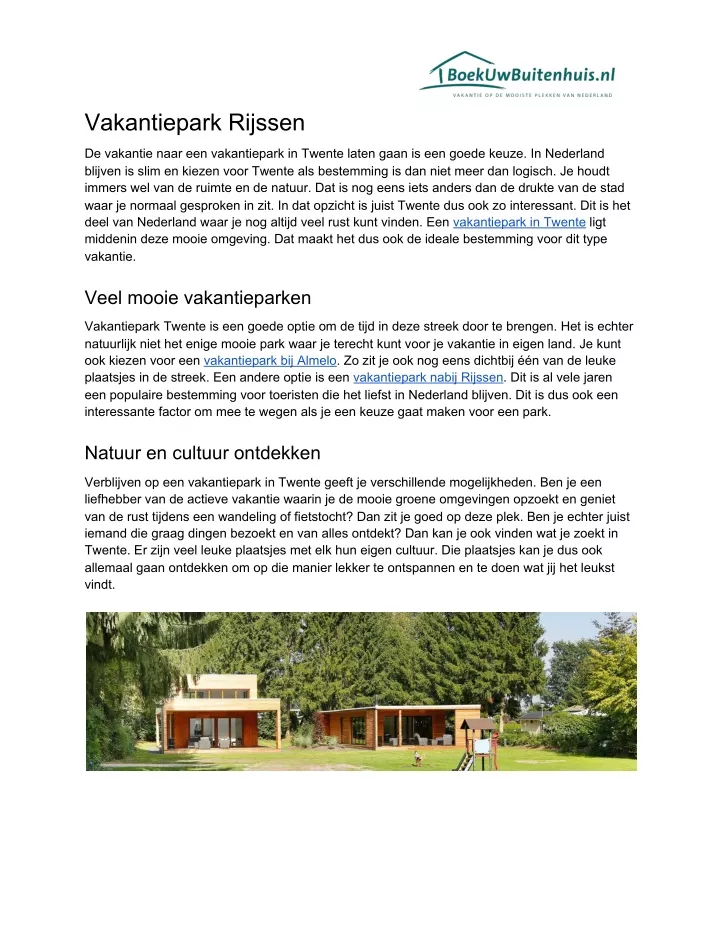 vakantiepark rijssen