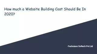 how much a website building cost should be in 2020