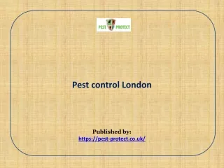 Pest control London