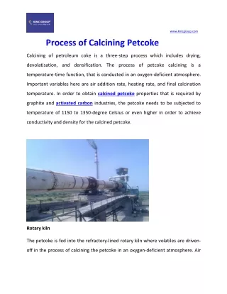Process of Calcining Petcoke