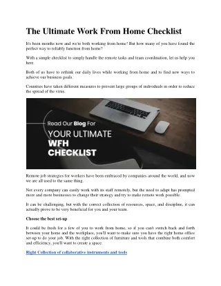 the ultimate work from home checklist