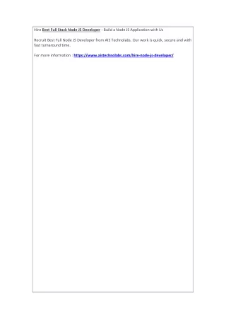 hire best full stack node js developer build