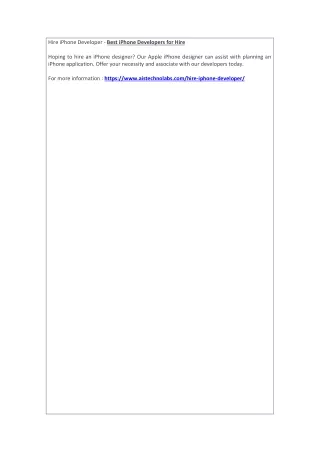 hire iphone developer best iphone developers