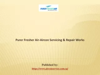 Aircon Servicing & Repair Works