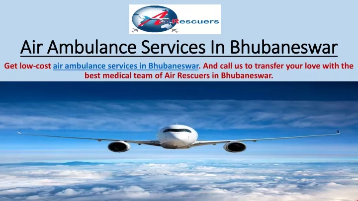 air ambulance services in bhubaneswar