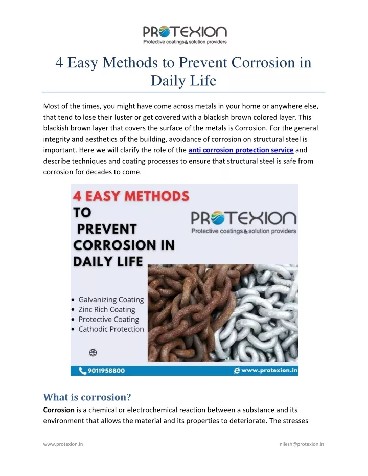 4 easy methods to prevent corrosion in daily life