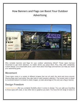 how banners and flags can boost your outdoor