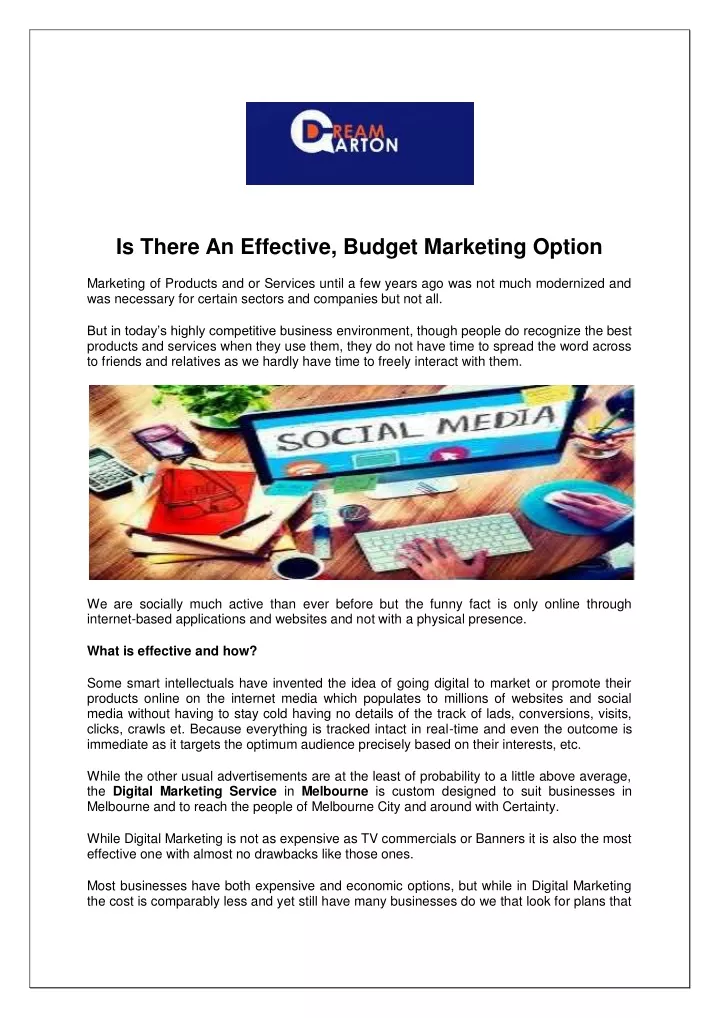 is there an effective budget marketing option
